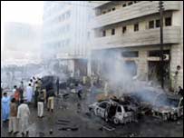 بم دھماکے کے بعد(فائل فوٹو)