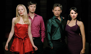 Hotel Babylon: (L-R) Emily (Alexandra Moen), Jack (Lee Williams), Tony (Dexter Fletcher) and Anna (Emma Pierson)