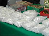 Bir operasyonda ele geçirilen uyuşturucular