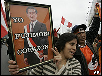 هواداران فوجیموری در لیما
