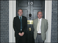 Ray and Tom at Number 10 door (not the real one)