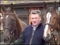 Paul Nicholls with Kauto Star and Denman