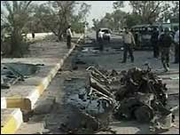 Local de atentado em Bagdá em primeiro de dezembro