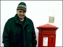 Andrew Lovejoy with a listed Victorian post box