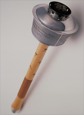 Photo: The torch design for the 1988 Winter Olympic Games