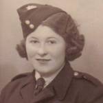 Mary Coulson wearing her Voluntary Fire Service uniform Mary Coulson wearing her Voluntary Fire Service uniform