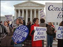 Kürtaj karşıtı bir gösteri