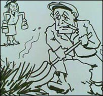 Riss cartoon of President Sarkozy