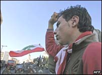 Manifestantes acampados em Beirute