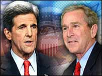 John Kerry e George W. Bush