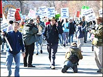 تظاهرات ضد جنگ در واشنگتن