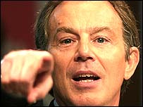 برطانیہ کے وزیرِ اعظم ٹونی بلیئر