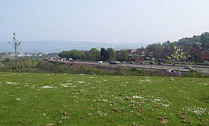View down the motorway from the ChildrenS' Hospice in Newtownabbey.