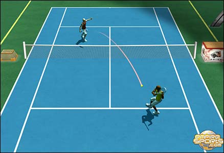 A screenshot of how the tennis game might look. Pic courtesy of EoS