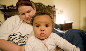 Pramface Mansion: Robyn Sanderson and baby Kelci