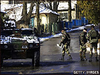 Trupa franceze të KFOR-it në Mitrovicë