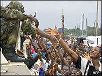 Tropas de paz em Monróvia