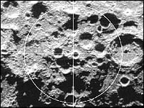 چاند کے قطبین پر برف