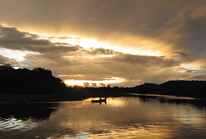 Dusk on the Amazon