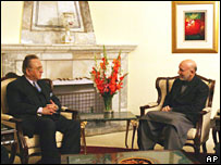 حامد کرزی و خورشيد قصوری