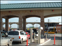 Posto de fronteira entre os EUA e o México