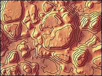 Mapa topográfico de Marte foto: ESA