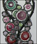 A glass scultpture created by artist Gill Hobson