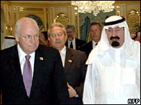 دیک چنی و ملک عبدالله