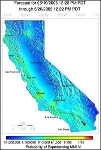 نقشه زلزله شناختی کاليفرنيا