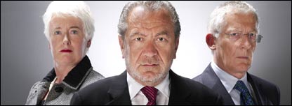 Margaret Mountford, Sir Alan Sugar and Nick Hewer