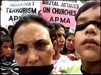 عیسائیوں کا مظاہرہ