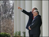 Lech Kaczynski şi George Bush