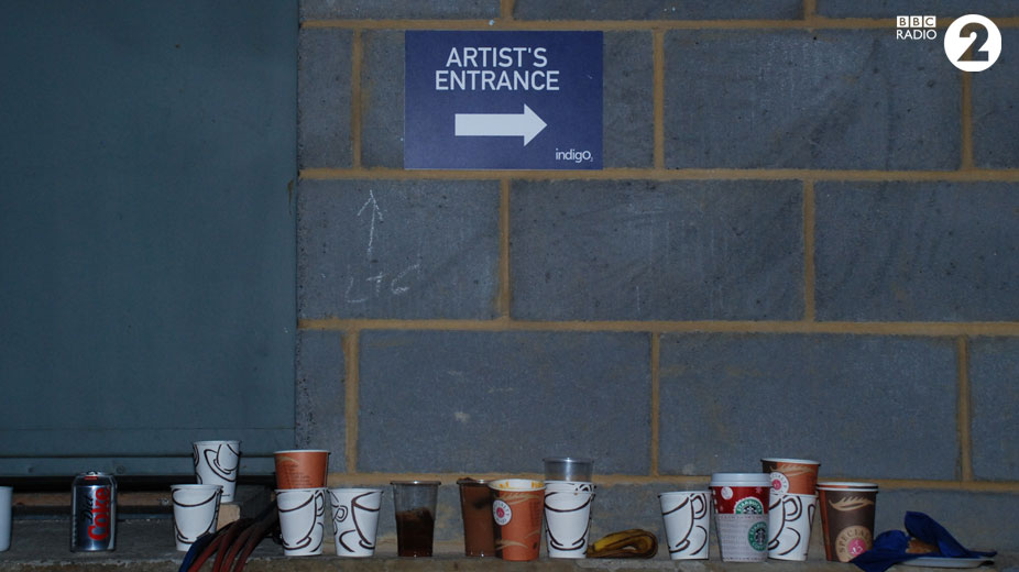 Pointing the way to the Artists Entrance