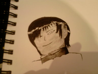 Manga guy black and white