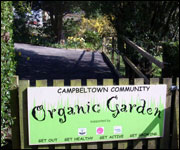 Campbeltown Community Organic Garden sign