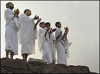 Praying at the top of Mina Mountain