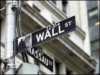 Placa da rua em Wall Street
