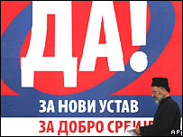 Cartaz de propaganda do 'Sim' no referendo