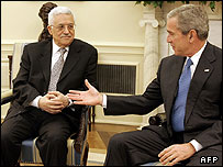 جورج بوش و محمود عباس در کاخ سفيد