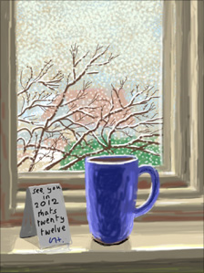 David Hockney painting