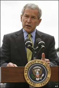 O presidente dos Estados Unidos, George W. Bush