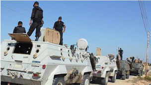 مدرعات عسكرية مصرية في سيناء