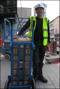 Neville with the stone