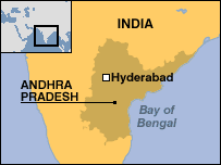 आंध्र प्रदेश का मानचित्र