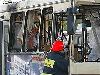 بمب گذاری در اتوبوس اسرائيلی