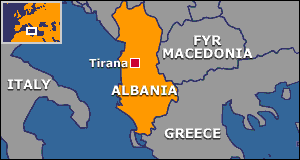 Map of Albania