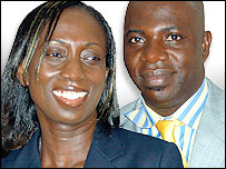 Adelaide Amofah and Wilson Arthur of Skyy FM in Ghana