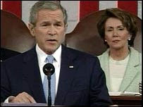 O presidente dos EUA, George W. Bush