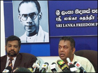 Former ministers Mangala Samaraweera and Sripathi Sooriyarachchi