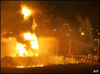 İsrail'in Lübnan'da vurduğu bir hedef